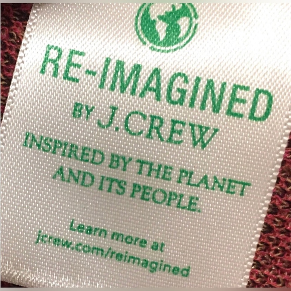 J. Crew Pink Orange V-Neck Boyfriend Oversized Cardigan - Large - Picture 5 of 6